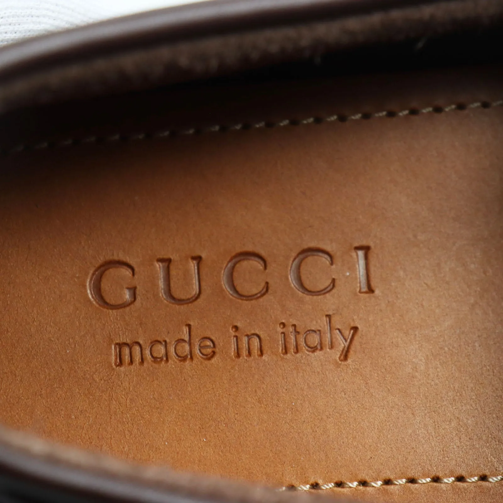 GUCCI loafers 624699 leather Brown 7 1/2