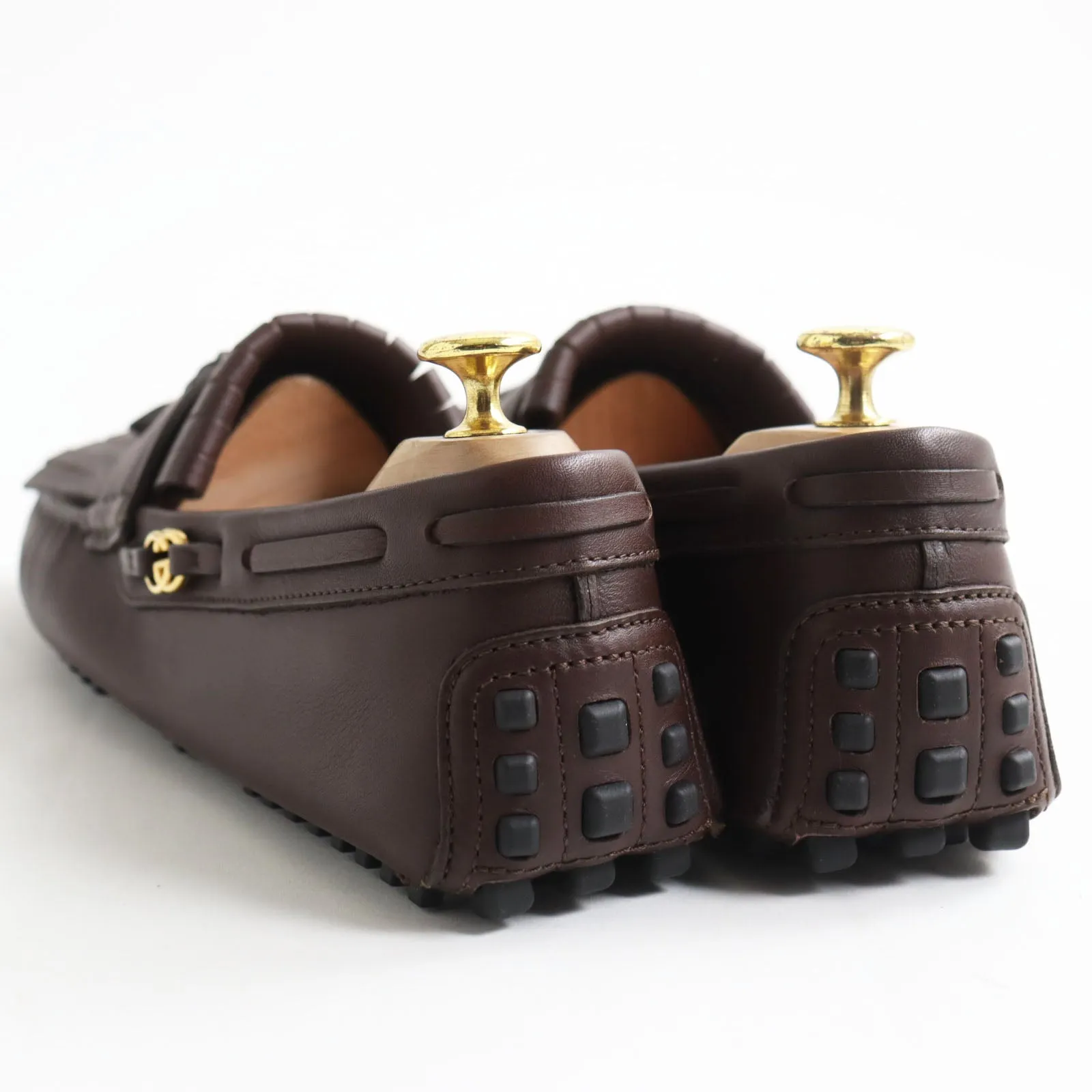 GUCCI loafers 624699 leather Brown 7 1/2