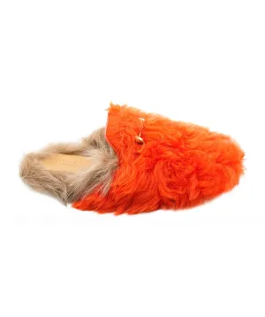 Gucci Orange Faux Shearling Loafers ALC0243
