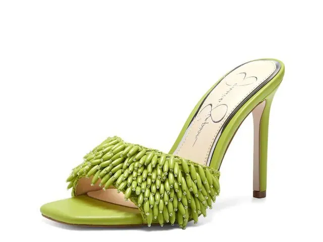Jessica Simpson Olya Sandals Women Slip On Mule Stiletto Heel Open Toe Pump Heeled Sandals