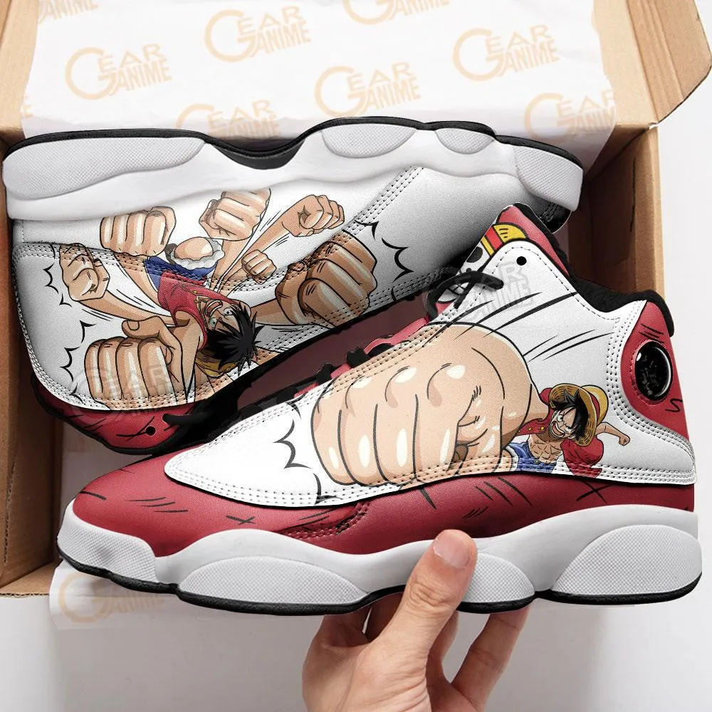 Luffy Sneakers Gomu Gomu Custom Anime OP Shoes