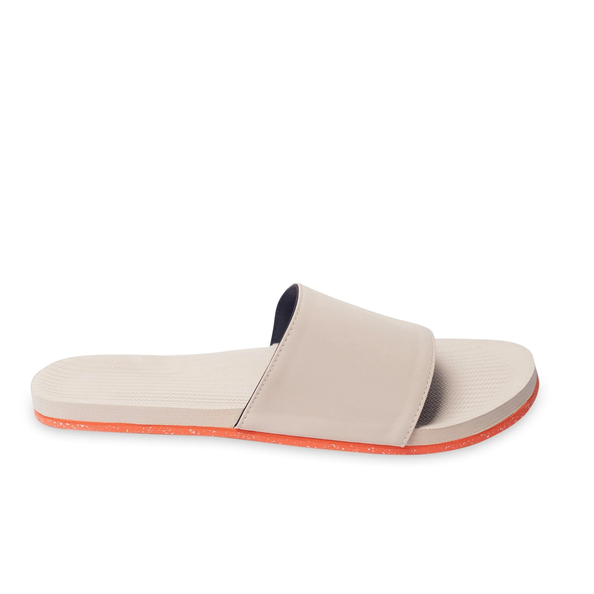 Men's Slides Sneaker Sole - Sea Salt/Orange Sole