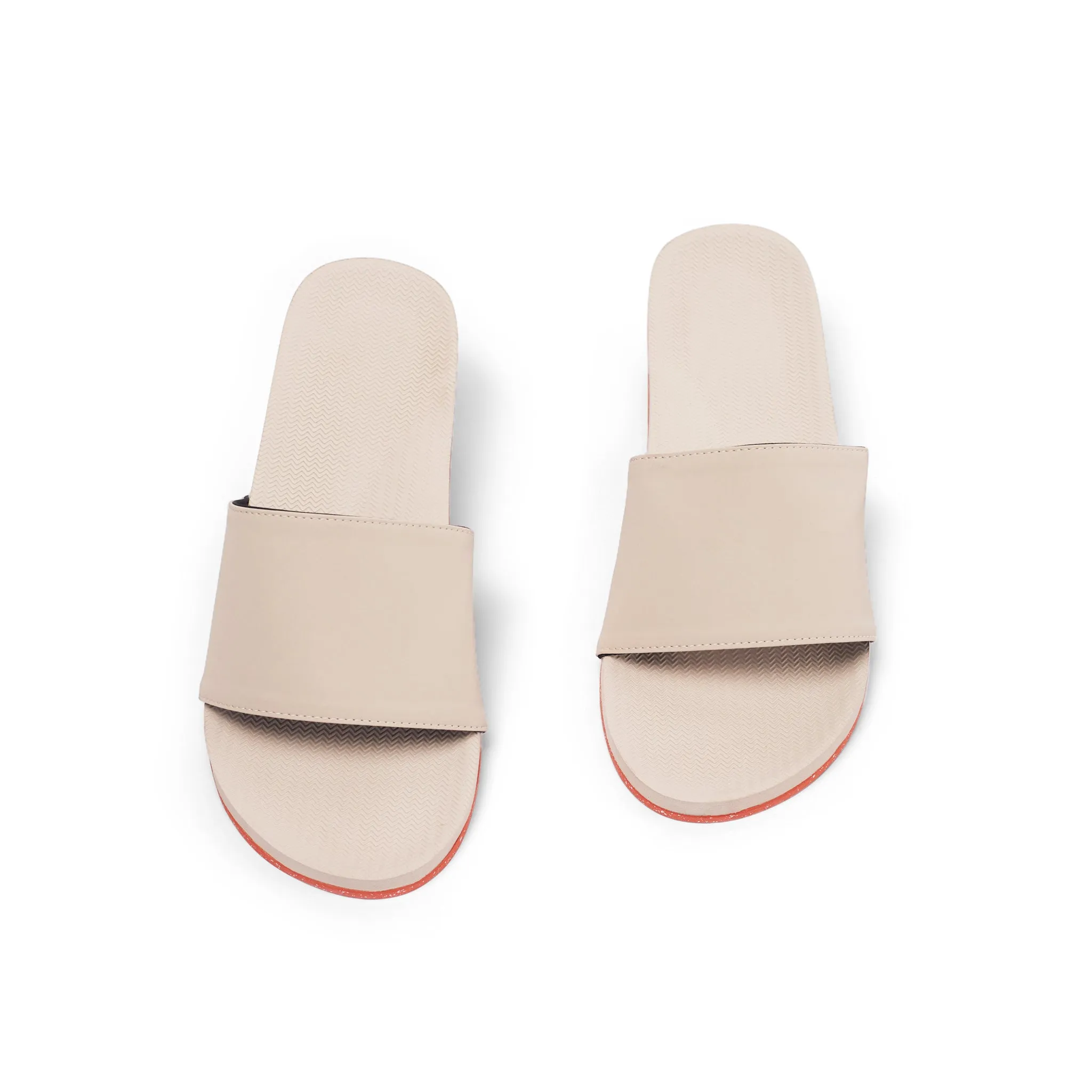 Men's Slides Sneaker Sole - Sea Salt/Orange Sole