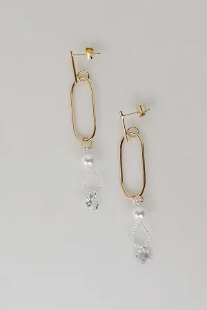 Michelle White Pearl Drop Earrings