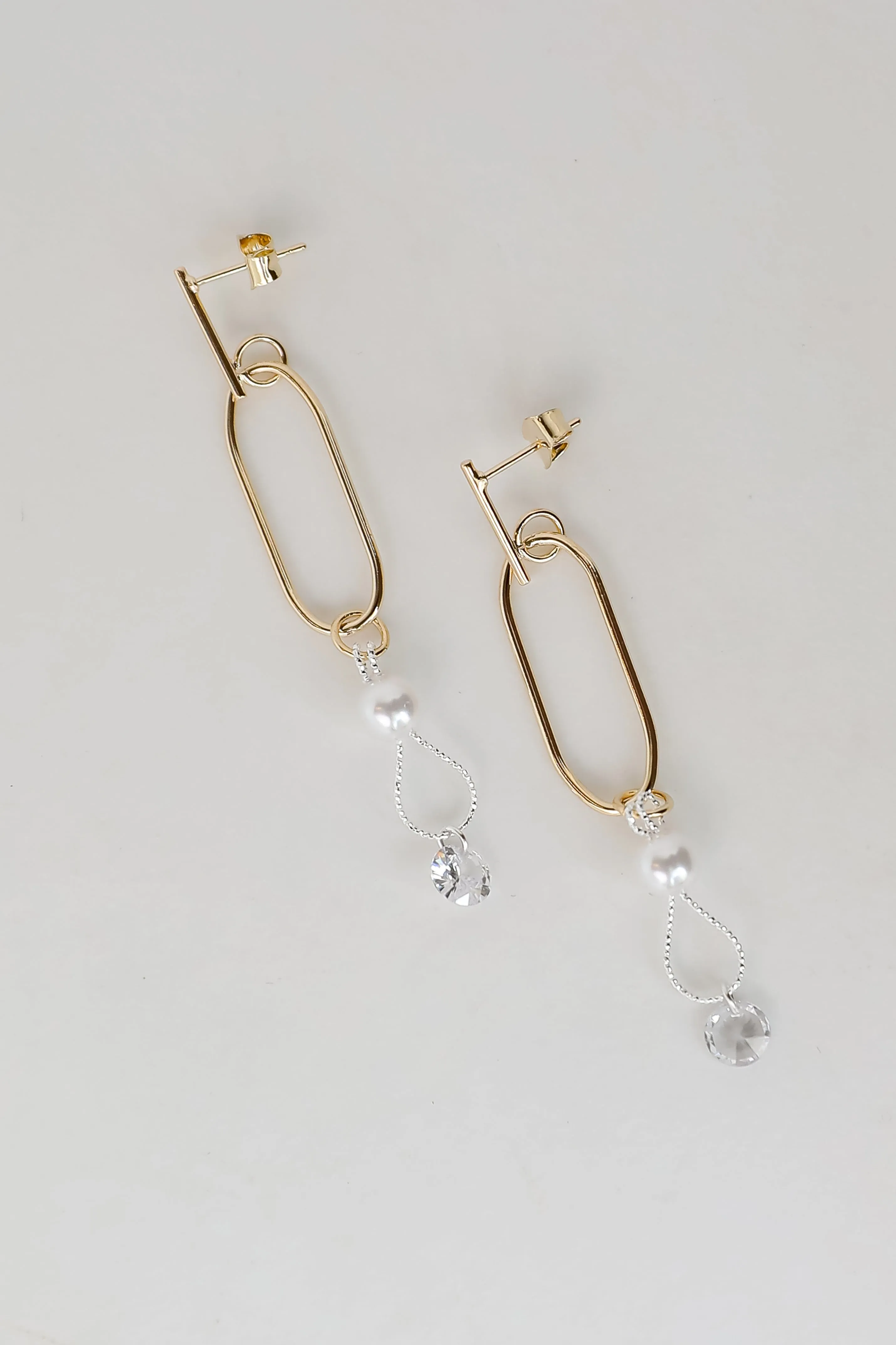 Michelle White Pearl Drop Earrings