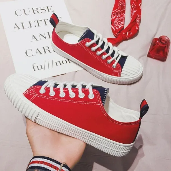 New canvas vulcanized shoes skateboard shoes men's shoes