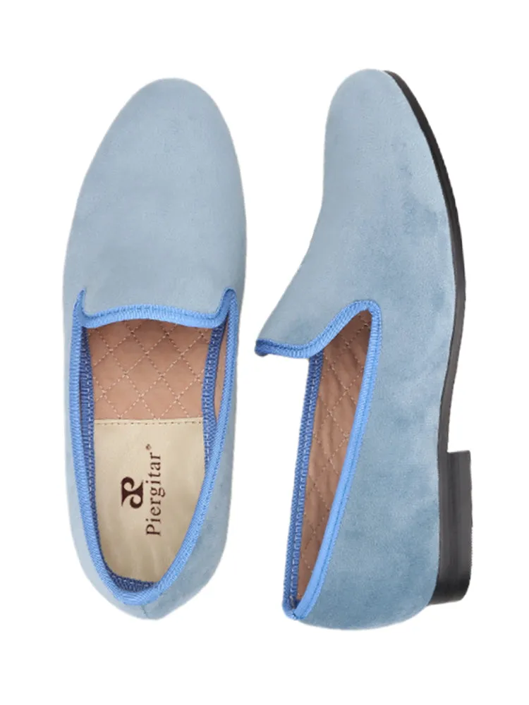 New multi-color velvet slip-on men's loafers European and American style velvet suit with smoking shoes for men