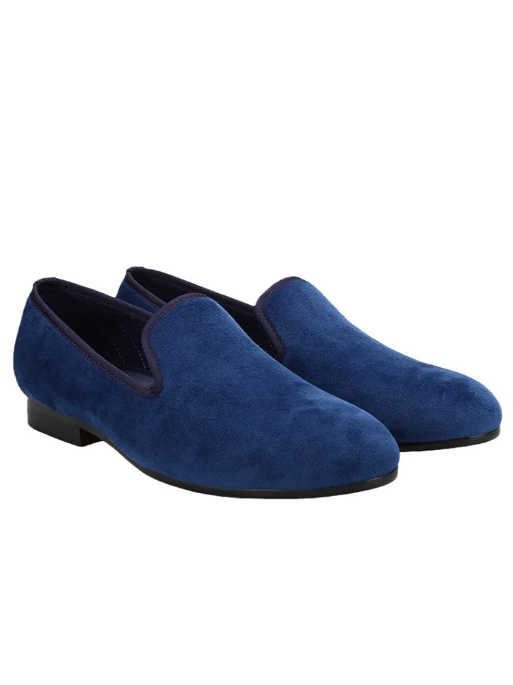 New multi-color velvet slip-on men's loafers European and American style velvet suit with smoking shoes for men