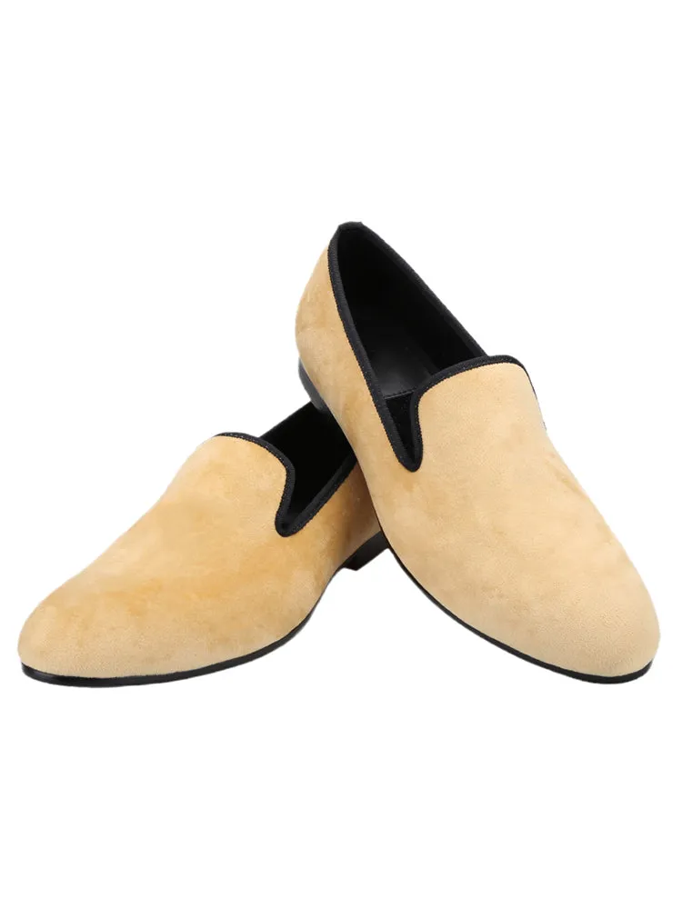 New multi-color velvet slip-on men's loafers European and American style velvet suit with smoking shoes for men