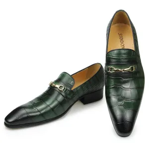 Oxford Casual Loafers for Men Retro High Quality Luxury Metal Buckle