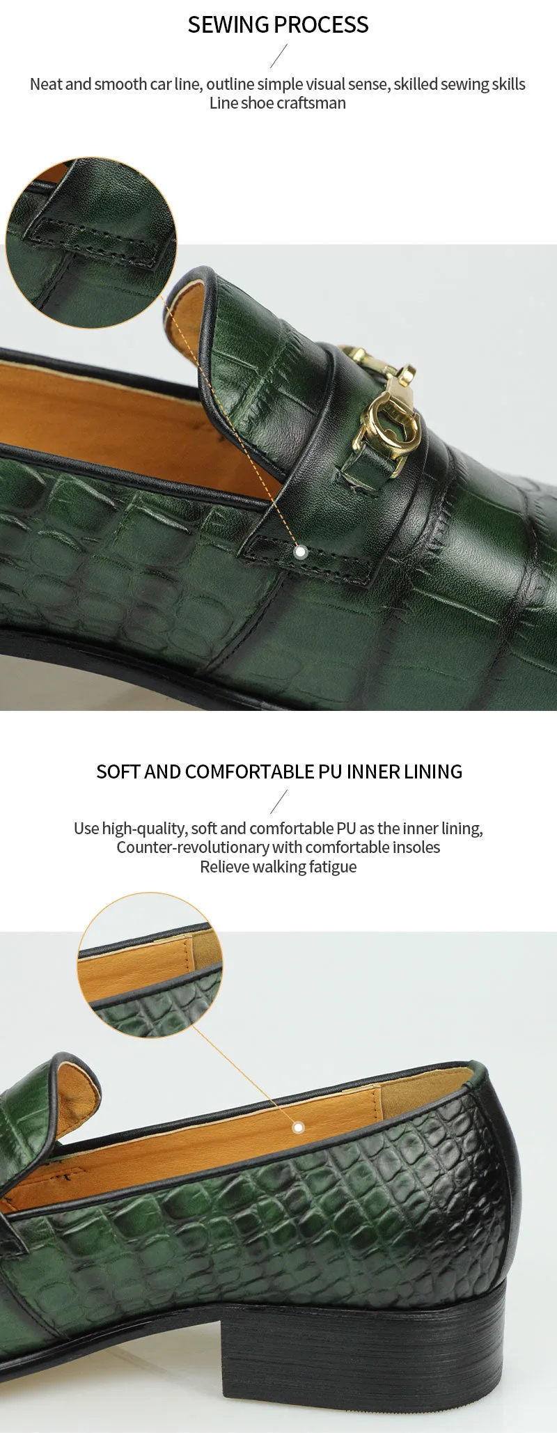 Oxford Casual Loafers for Men Retro High Quality Luxury Metal Buckle