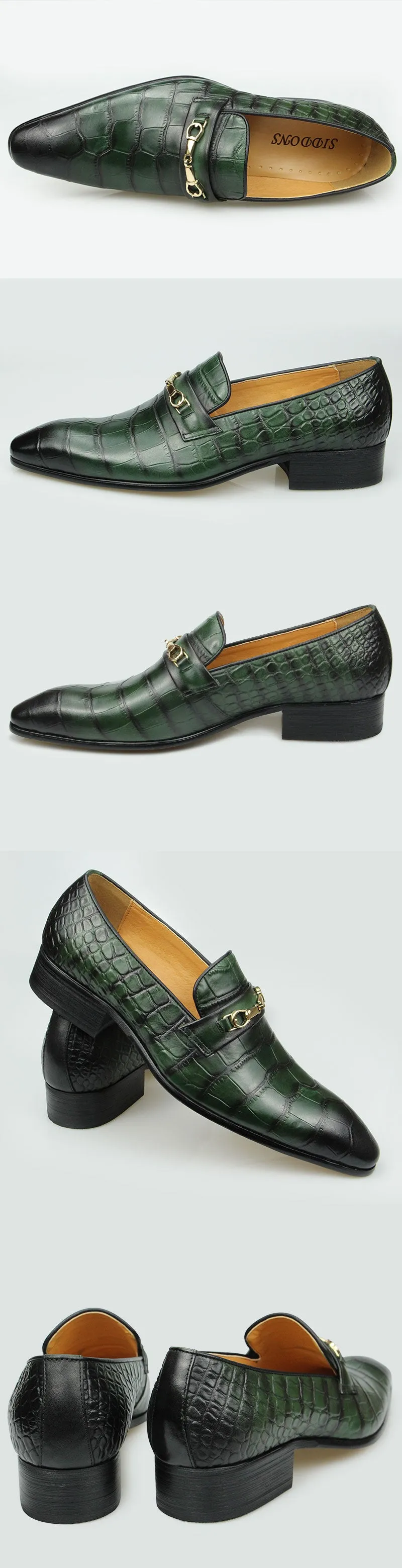 Oxford Casual Loafers for Men Retro High Quality Luxury Metal Buckle
