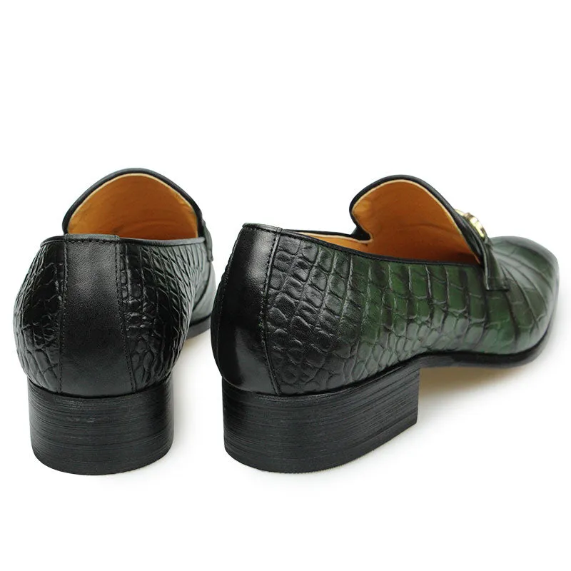 Oxford Casual Loafers for Men Retro High Quality Luxury Metal Buckle