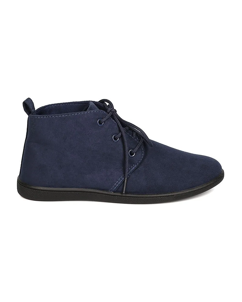 Refresh FH51 Women Faux Suede Round Toe Lace Up Desert Bootie