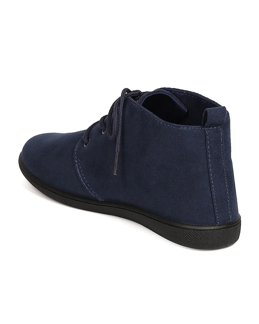 Refresh FH51 Women Faux Suede Round Toe Lace Up Desert Bootie