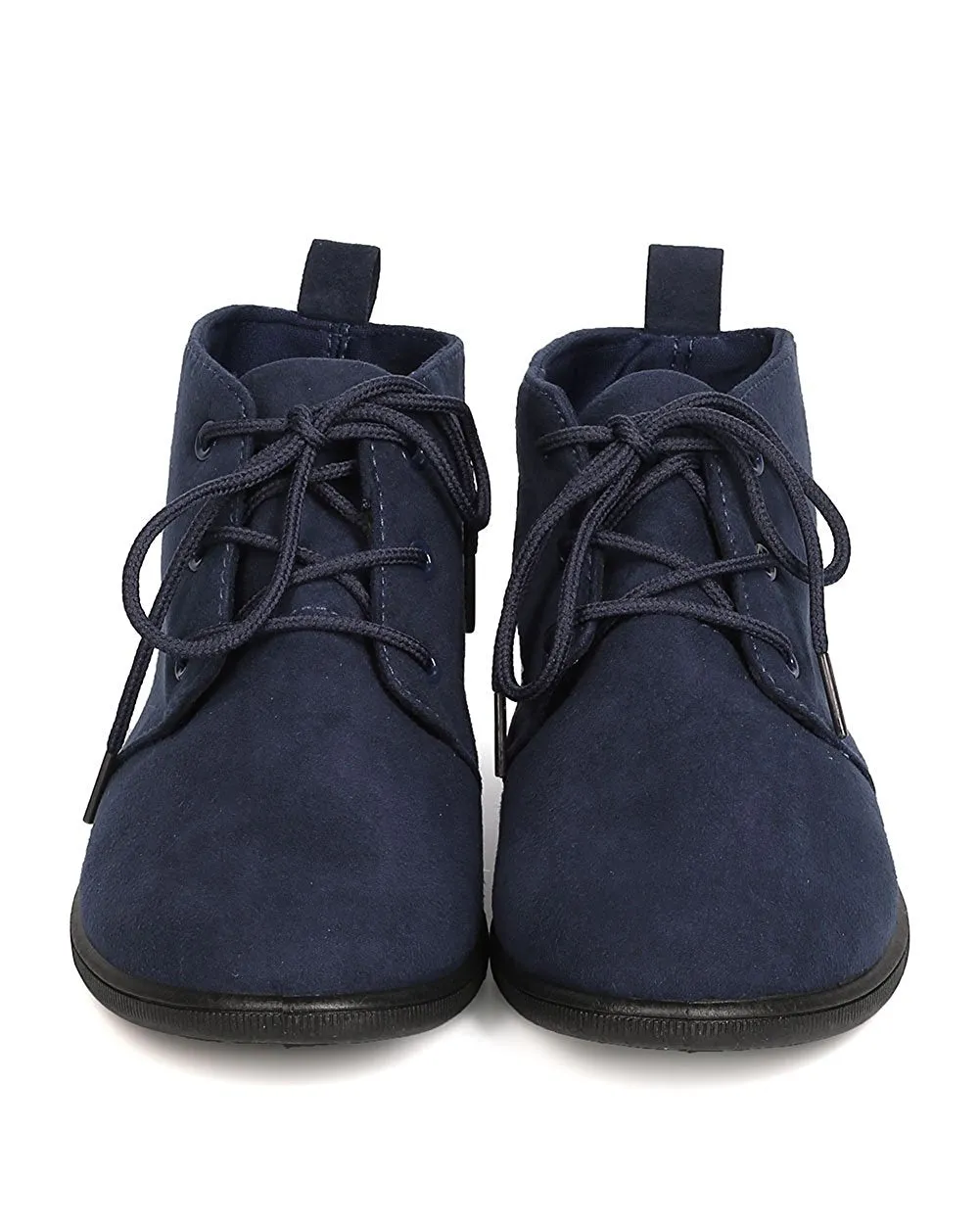 Refresh FH51 Women Faux Suede Round Toe Lace Up Desert Bootie