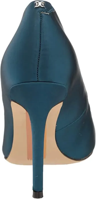 Sam Edelman Harriett Peacock Blue Pointed Toe Slip On Stiletto Heel Fashion Pump