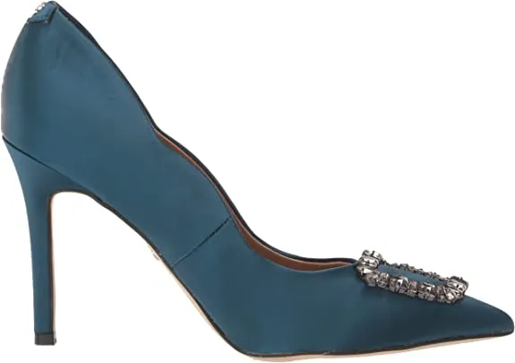Sam Edelman Harriett Peacock Blue Pointed Toe Slip On Stiletto Heel Fashion Pump
