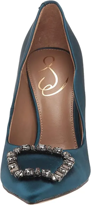 Sam Edelman Harriett Peacock Blue Pointed Toe Slip On Stiletto Heel Fashion Pump