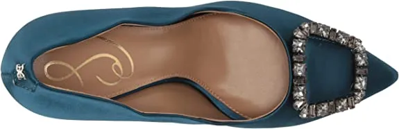 Sam Edelman Harriett Peacock Blue Pointed Toe Slip On Stiletto Heel Fashion Pump