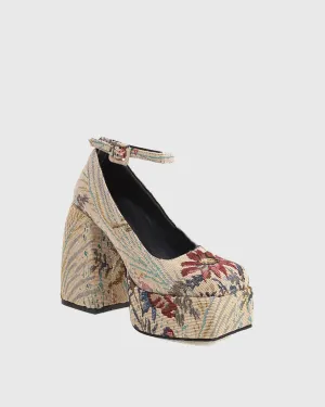 Sarda Embroidery Platform Pumps