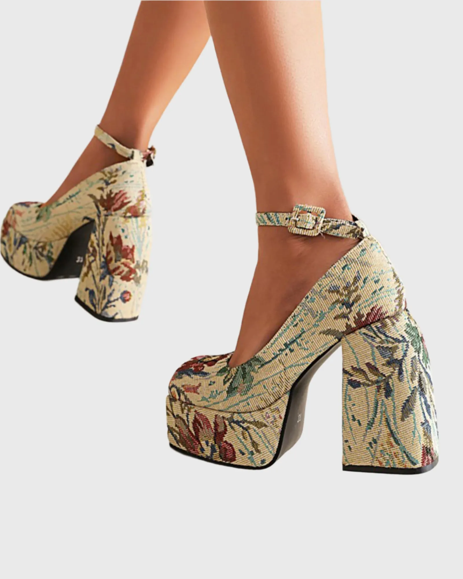 Sarda Embroidery Platform Pumps