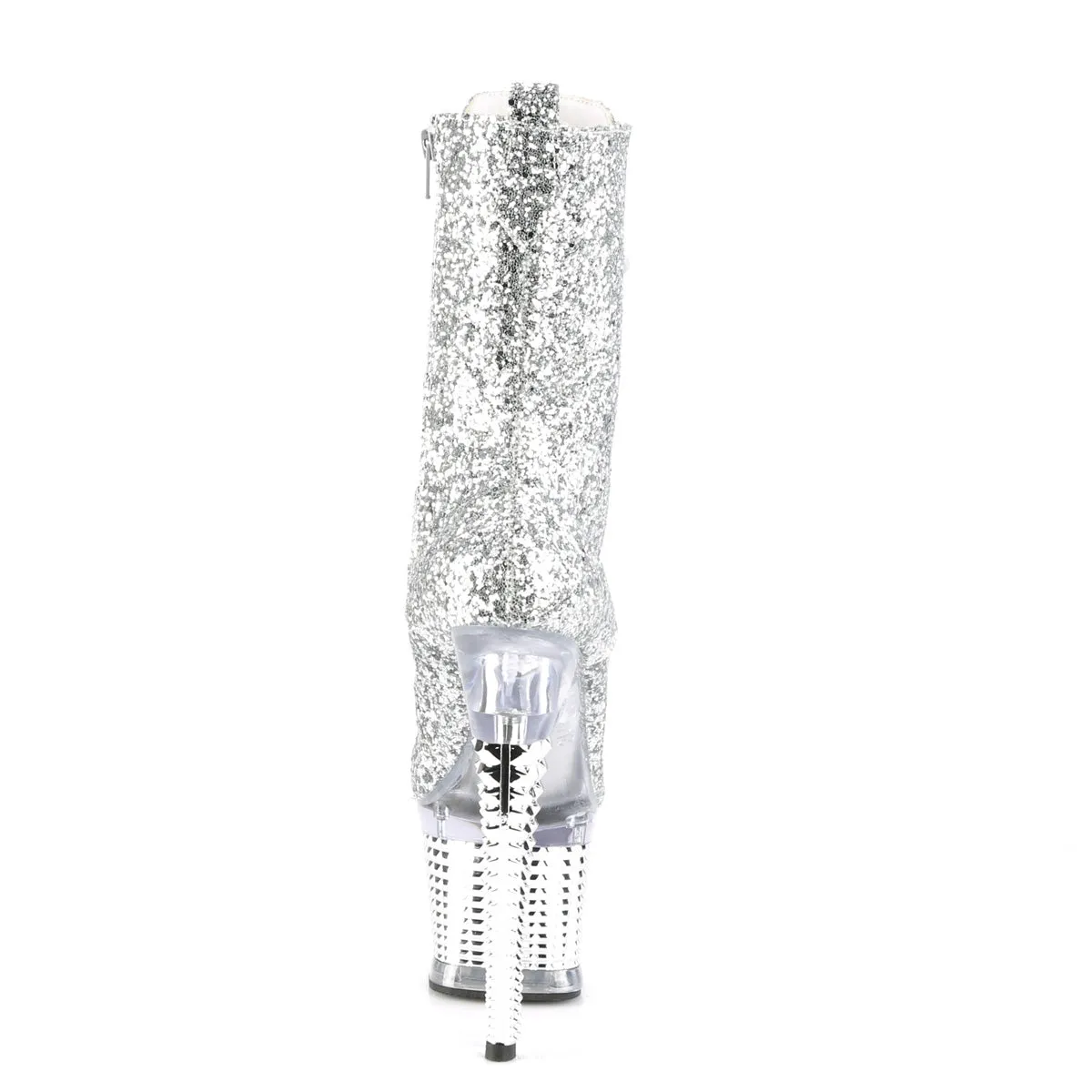 SPECTATOR-1040G Pleaser Silver Glitter Sexy Platform Shoes (Pole Dancing Heels)
