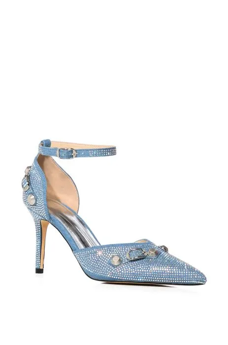 TICKLES-DENIM STILETTO PUMP