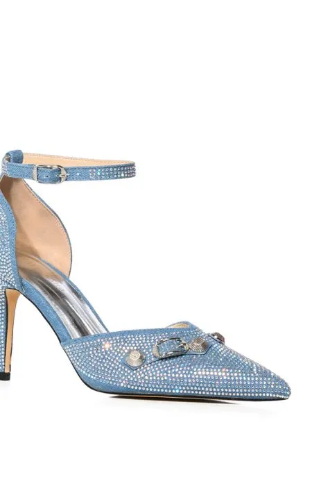 TICKLES-DENIM STILETTO PUMP