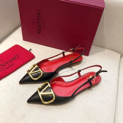 VALENTINO FLAT PUMPS - BLACK