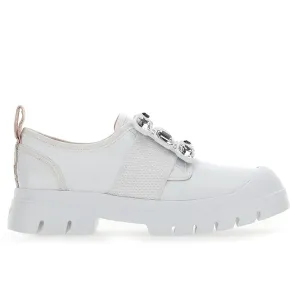 Walky Viv' Strass Buckle Sneakers in Leather