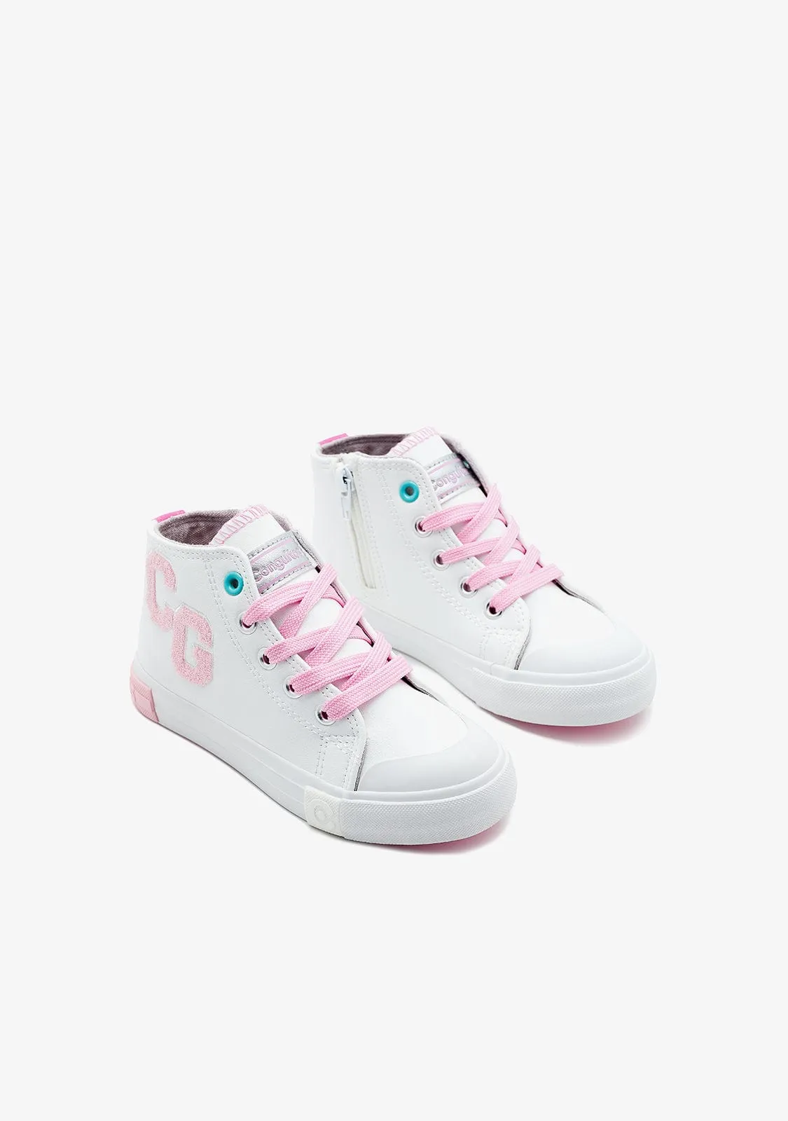 White Letters High Top Sneakers