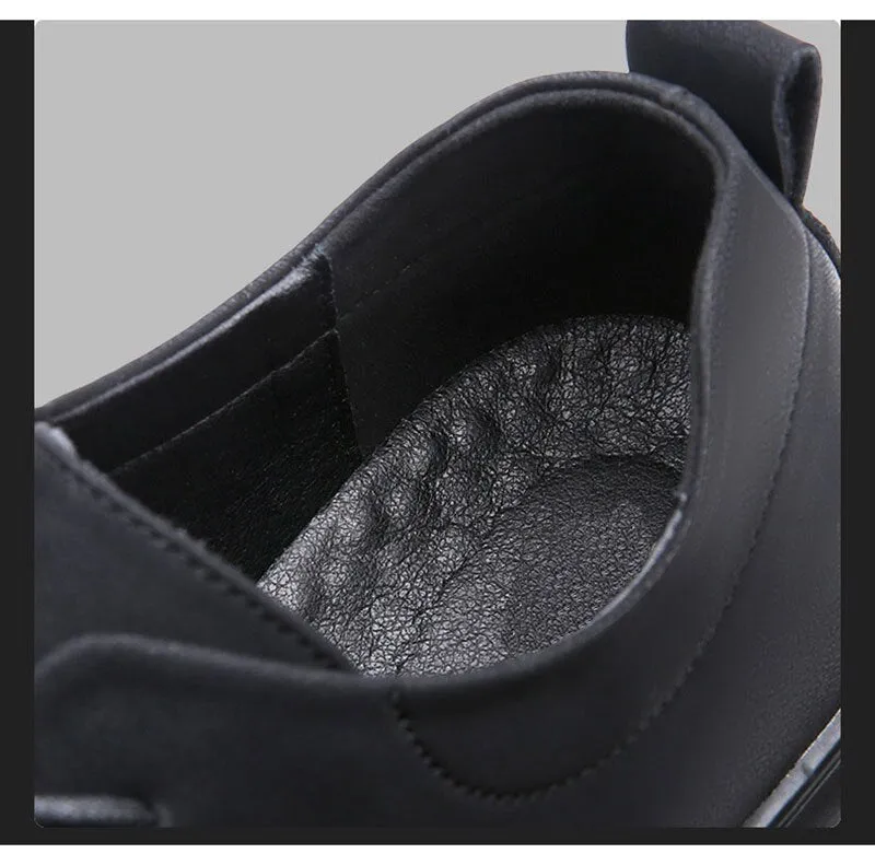 xiangtuibao New Spirng Autumn Shoes Men Flat Footwear Genuine Leather Mens Casual Shoes Soft Cow Leather Male Footwear A4914