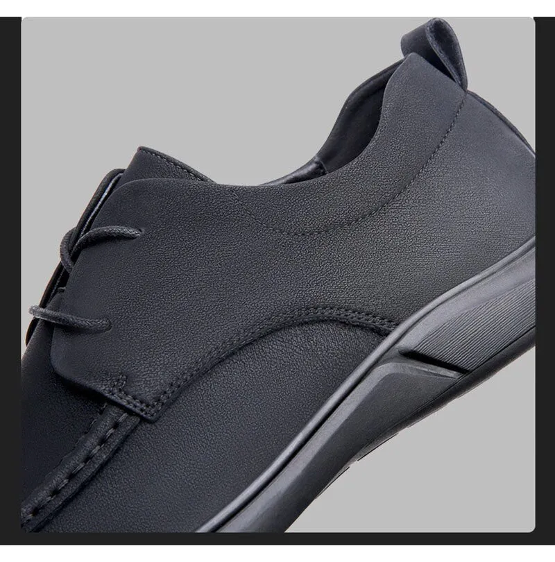 xiangtuibao New Spirng Autumn Shoes Men Flat Footwear Genuine Leather Mens Casual Shoes Soft Cow Leather Male Footwear A4914