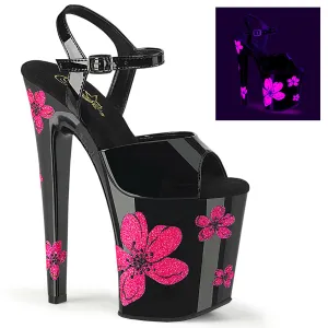 XTREME-809HB Pleaser Black/Neon Pink Sexy Platform Shoes (Pole Dancing Heels)