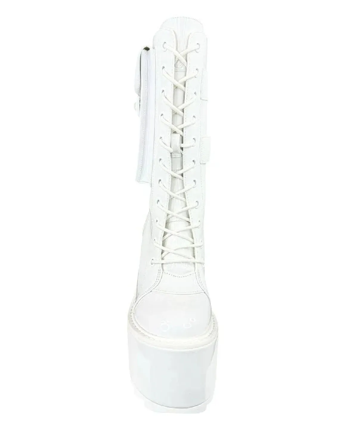 YRU Dune Desert Patent White Boots